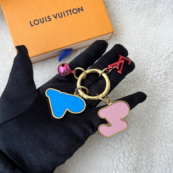 Auth Louis Vuitton Multicolor New Wave Letter Logo Key Ring Bag Charm M67403 - Picture 7 of 10
